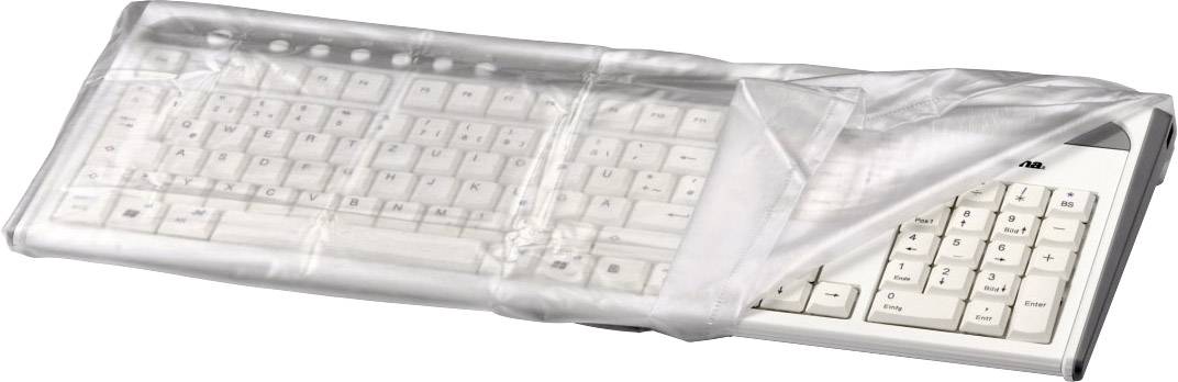 Tastatur med gennemsigtig plastikcover.