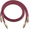 Oehlbach 2043 Phono Audio Tilslutningskabel [2x Cinch-stik - 2x Cinch-stik] 0.50 m Bordeaux forgyldte stik