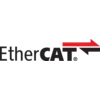 Billedet viser EtherCAT-logoet, som består af ordet 'EtherCAT' med en blå pil oven over.