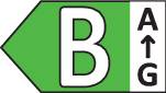 Energieffektivitetsklasse B (A - G)