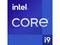 Blåt logo med hvid tekst: 'Intel Core i9'.