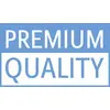 Tekst på blå baggrund: 'Premium Kvalitet'.