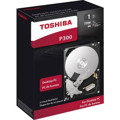 Toshiba P300 1 TB  Interne Festplatte 8.9 cm (3.5 Zoll) SATA III HDWD110EZSTA Retail