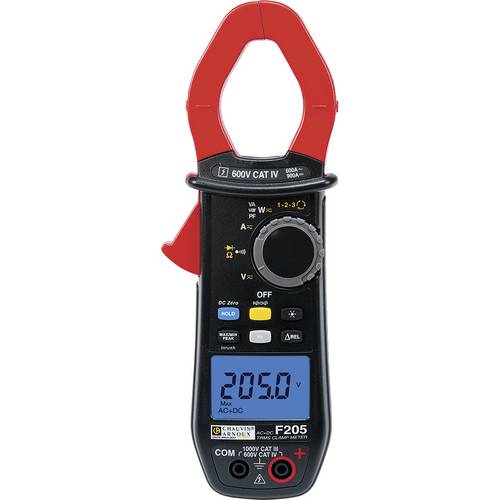 Thumbnail - Chauvin Arnoux F205 Stromzange, Hand-Multimeter kalibriert (DAkkS-akkreditiertes Labor) digital CAT III 1000 V, CAT IV 6...