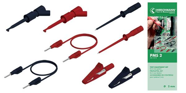 Hirschmann Test & Measurement PMS 2 Messleitungs-Set Stecker 2 mm Stecker 2 mm 1.00 m Schwarz, Rot 1 Set