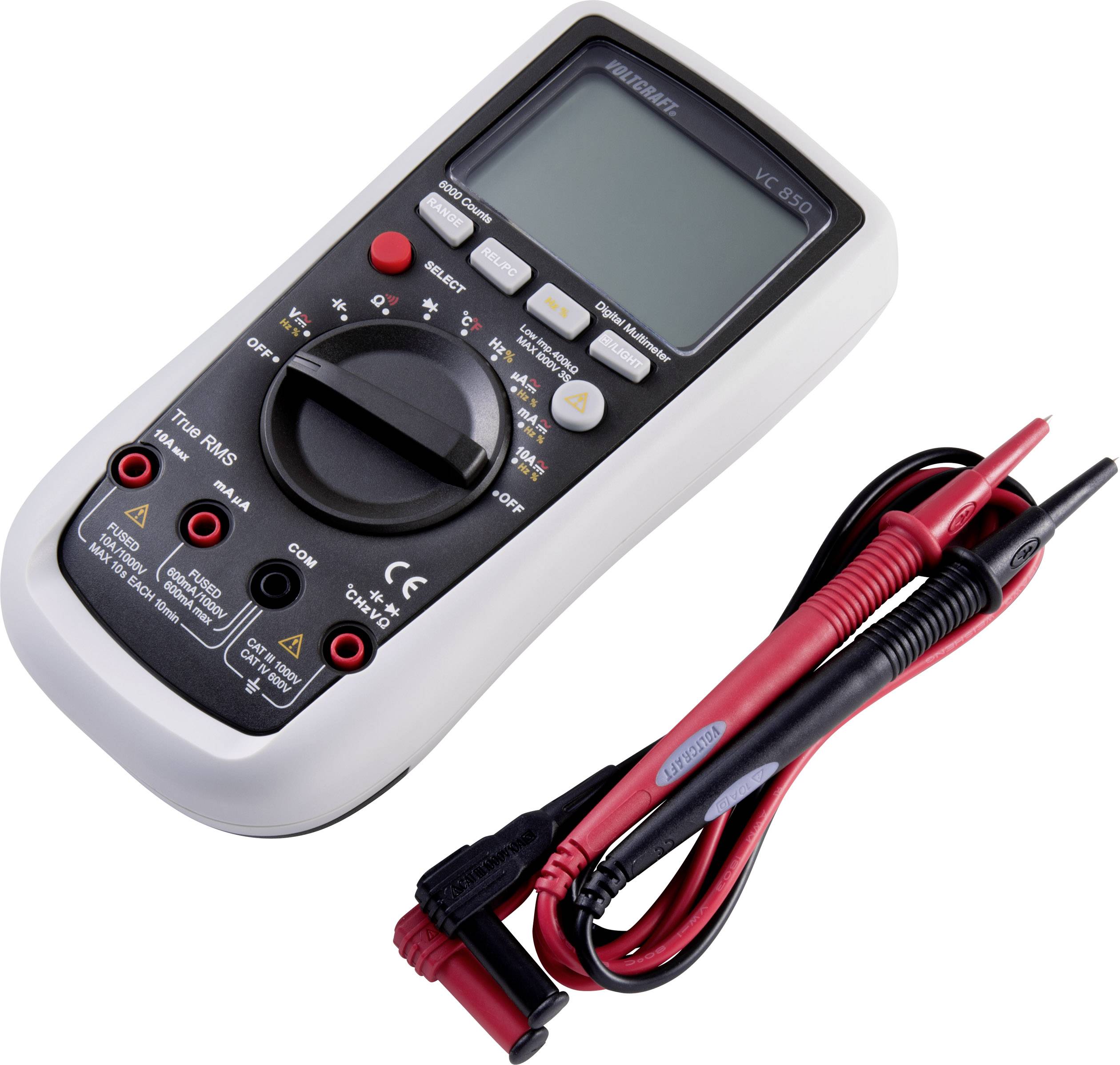 VOLTCRAFT VC850 Hand-Multimeter digital CAT III 1000 V, CAT IV 600 V Anzeige (Counts): 6000-1
