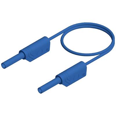 Kabel mit zwei blauen Steckverbindern an den Enden, dargestellt in einer Schleife.