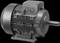 Ein silberner Elektromotor mit Lüftungsschlitzen, zylindrischer Achse und Befestigungsfuß, geeignet für industrielle Anwendungen.