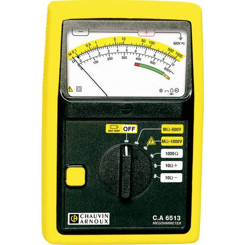 Chauvin Arnoux C.A 6513 Isolationsmessgerät kalibriert (DAkkS-akkreditiertes Labor) 500 V, 1000 V 1 GΩ