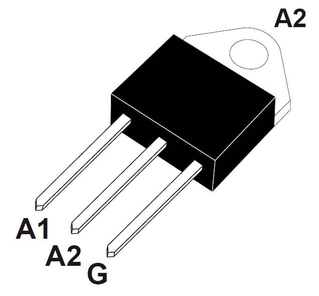 STMicroelectronics BTA26-600B Thyristor (SCR) - TRIAC TOP-3 25 A 600 V-0