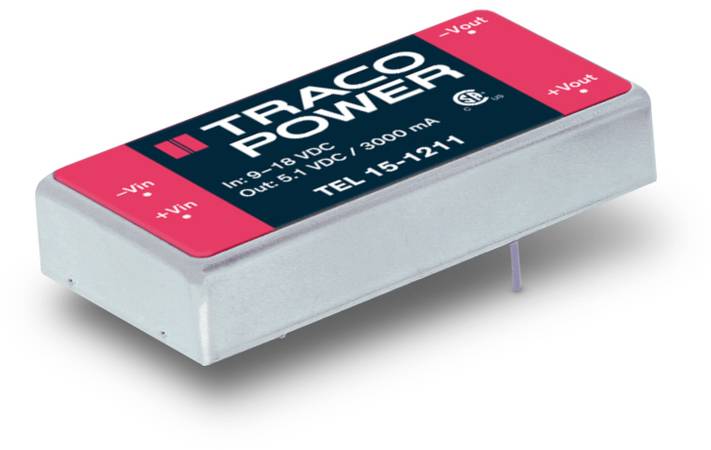 TracoPower TEL 15-2411 15W DC-DC Converter 18 - 36V DC In 5V DC 30...