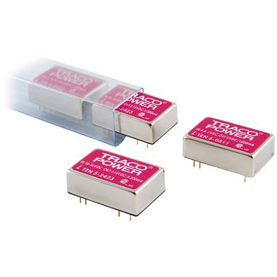 Drei rote elektronische Leistungswandler mit der Aufschrift 'TRACO POWER', Modellnummern 'TEN 5-2423' und 'TEN 5-0511'.