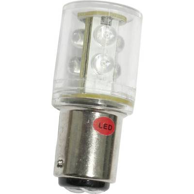 Eine LED-Glühlampe mit metallener Fassung und transparentem Gehäuse zeigt mehrere kleine LED-Lichter im Inneren.