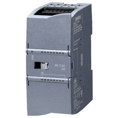 Ein graues Siemens SM 1232 AQ Analogausgabemodul mit kompaktem Design, das in der Automatisierung zur Steuerung von Signalausgängen verwendet wird.