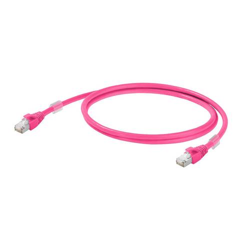 Weidmüller 1201270030 RJ45 Netzwerkkabel, Patchkabel CAT 6a S/FTP 3.00 m Magenta UL-zertifiziert 1 St.