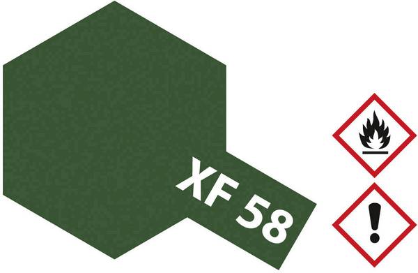 Tamiya Acrylfarbe Olivgrün (matt) XF-58 Glasbehälter 23 ml