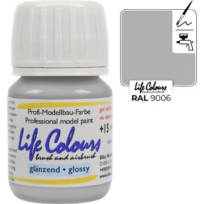Elita LC009006-GL-015 Modellbau-Farbe Aluminium-Weiß 15 ml