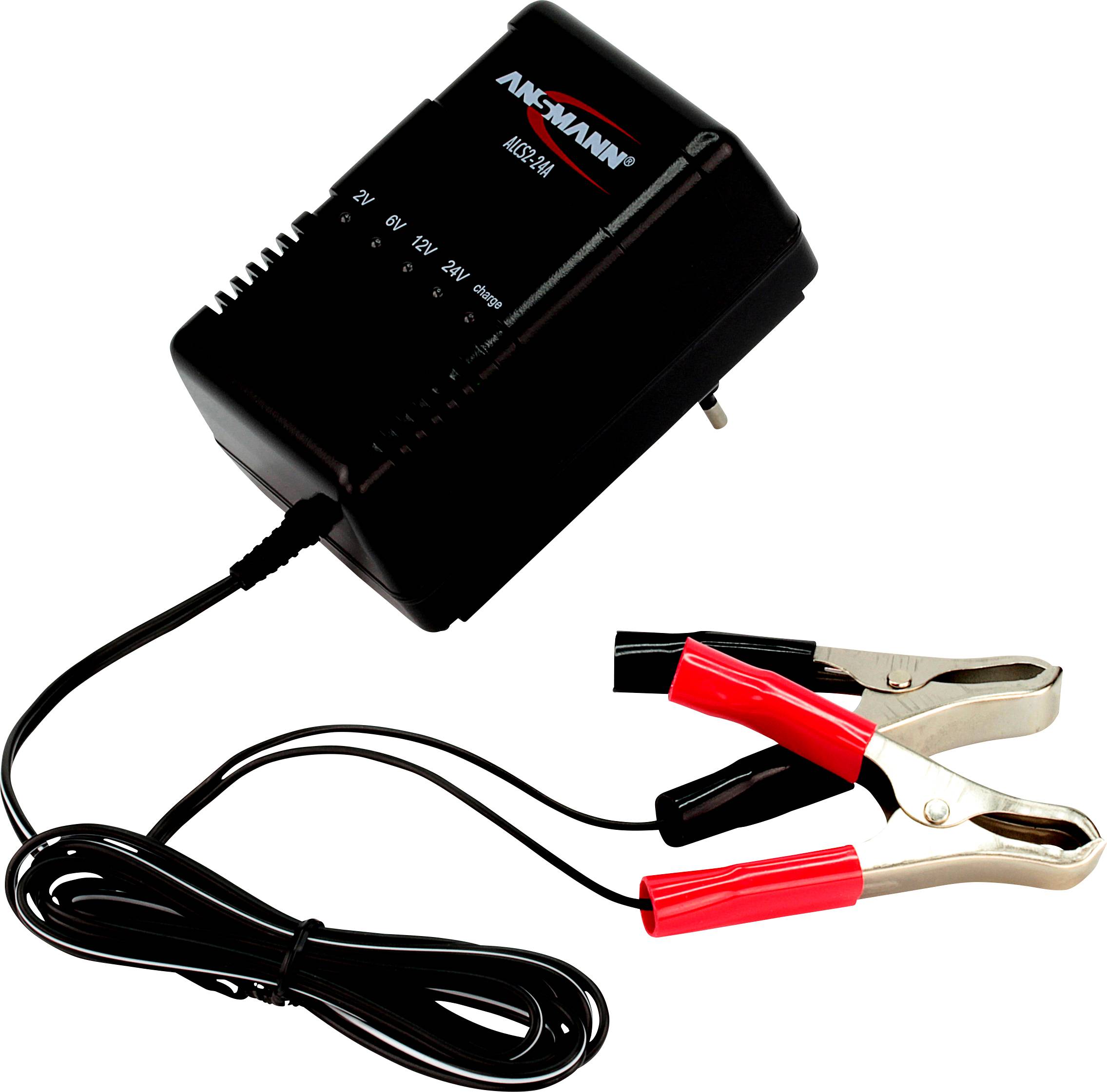 Ansmann Bleiakku Ladegerät ALCS 2 24 A 2 V, 6 V, 12 V, 24 V Ladegerät für 2V, 6V und 12V Blei Säure , Blei Gel und Blei