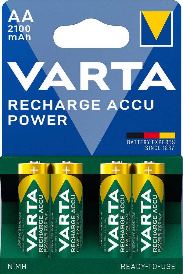 Varta RECH.AC.Power AA2100mAh BLI4 Mignon (AA)-Akku NiMH 2100 mAh 1.2 V 4 St.