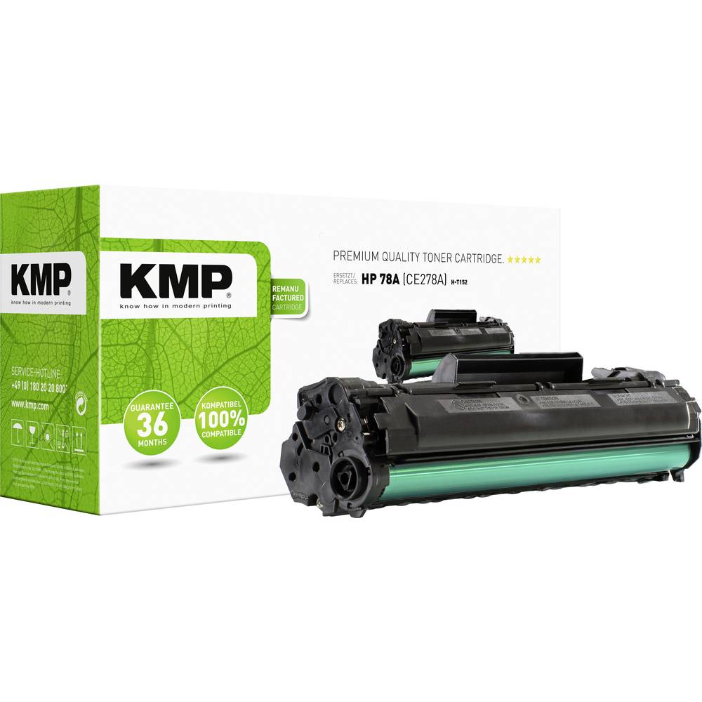 KMP Printercartridge-toner H-T152-1230,0000-vervangt HP CE278A, Zwart, Compatibel