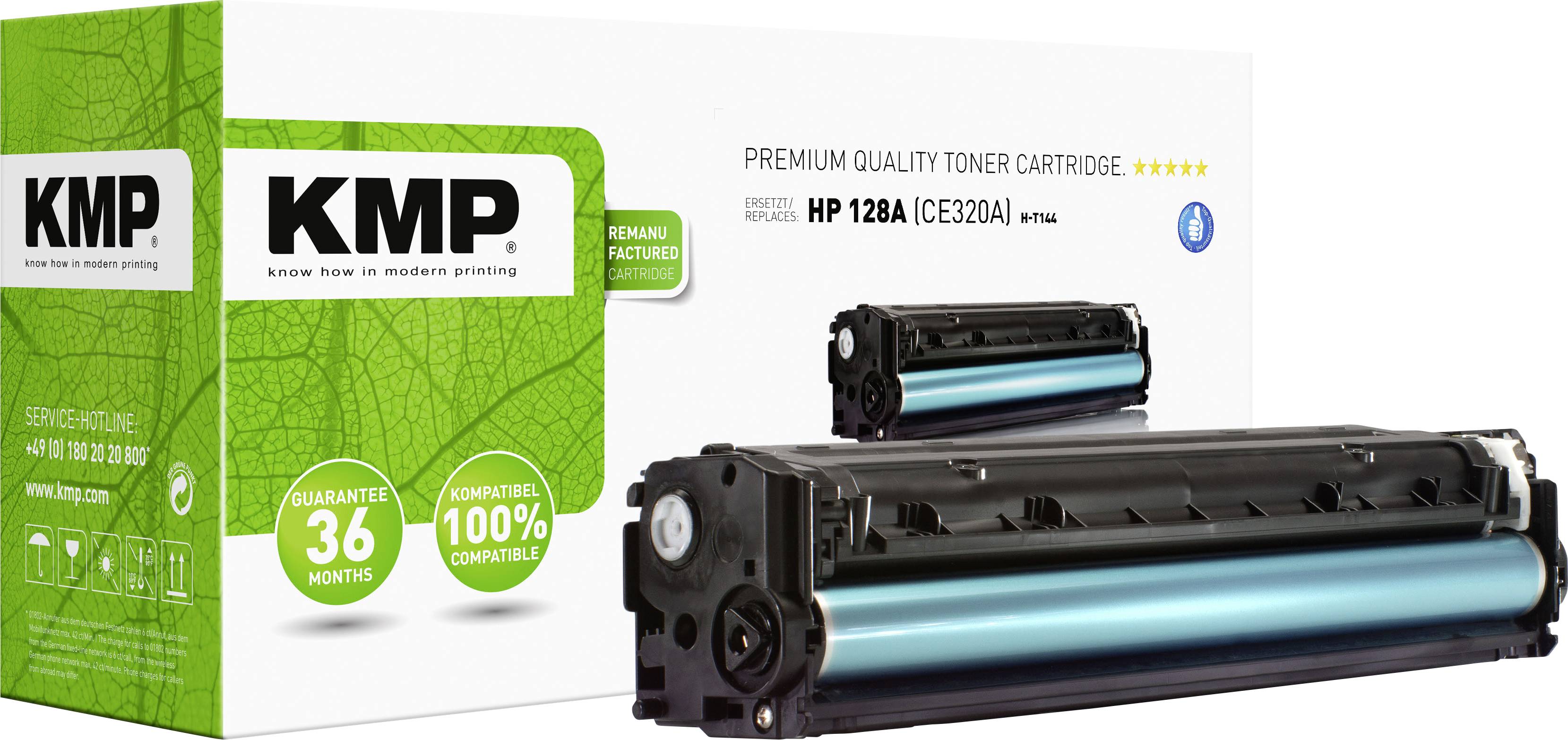 KMP Toner ersetzt HP 128A, CE320A Kompatibel Schwarz 2000 Seiten H-T144 1227,0000