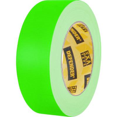 Leuchtend grüne Rolle Klebeband der Marke 'Defender', geeignet für vielseitige Anwendungen.