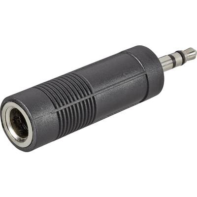 SpeaKa Professional SP-1300408  Klinke Audio Adapter [1x Klinkenstecker 3.5 mm - 1x Klinkenbuchse 6.35 mm] Schwarz