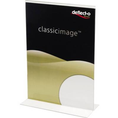 Deflecto 47801 Classic Image® Tischaufsteller T-Form Verwendung für Papierformat: DIN A4 Transparent  1 St.