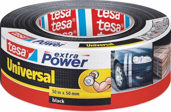 tesa UNIVERSAL 56389-00001-05 Gewebeklebeband tesa® extra Power Schwarz (L x B) 50 m x 50 mm 1 St.