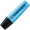 Ein blauer Textmarker der Marke 'Stabilo Boss Original'.