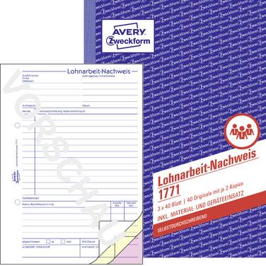 Avery-Zweckform Lohnabrechnung Formular 1771 DIN A5