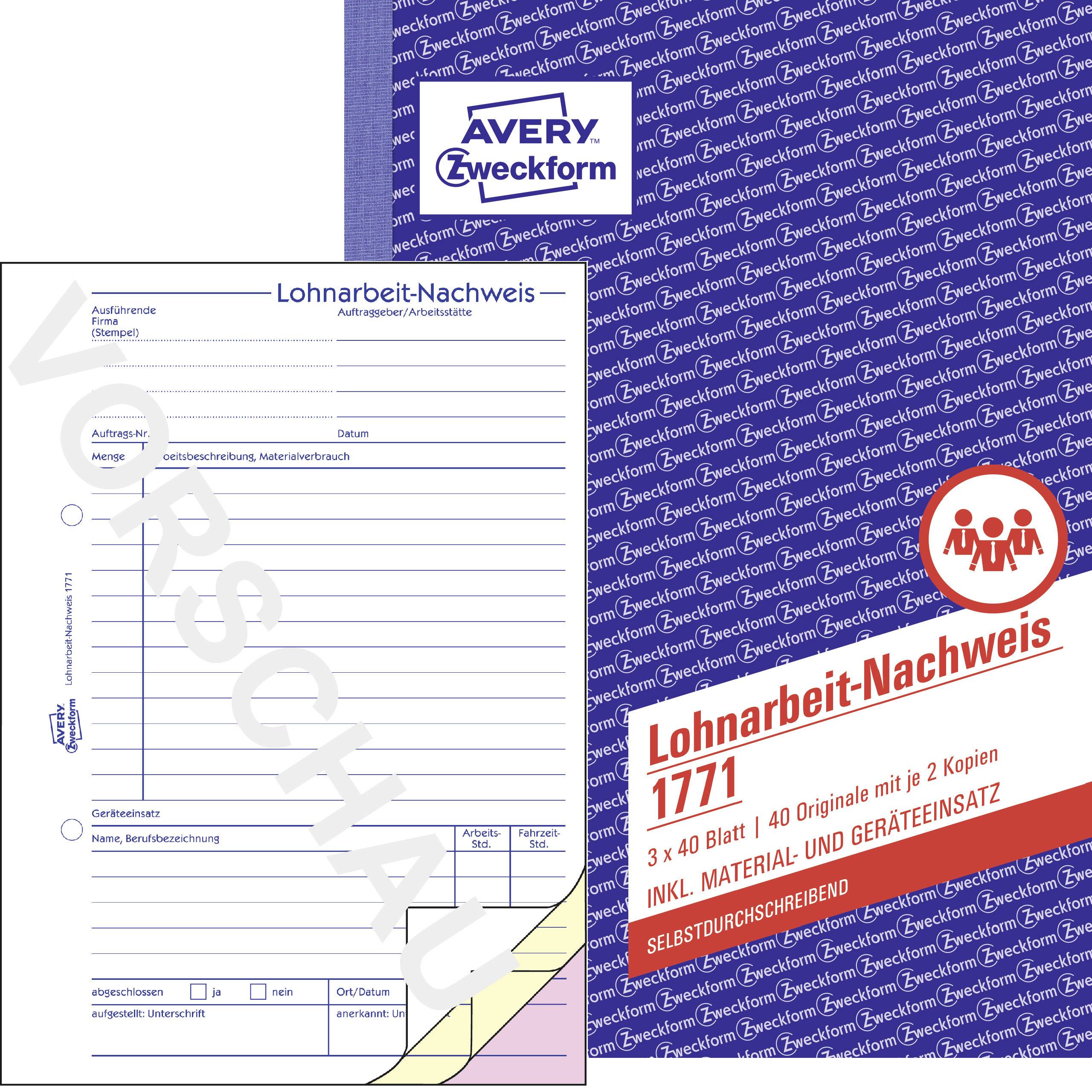 Avery-Zweckform Lohnabrechnung Formular 1771 DIN A5