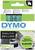 'DYMO' Etikettenverpackung, schwarze Schrift auf grünen Etiketten, 9 mm x 7 m. Hergestellt in Europa mit 80% Recyclingmaterial.