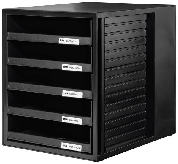 HAN HAN - Schubladenschrank - 5 Schubfächer - für C4 1401-13 Schubladenbox  DIN A4