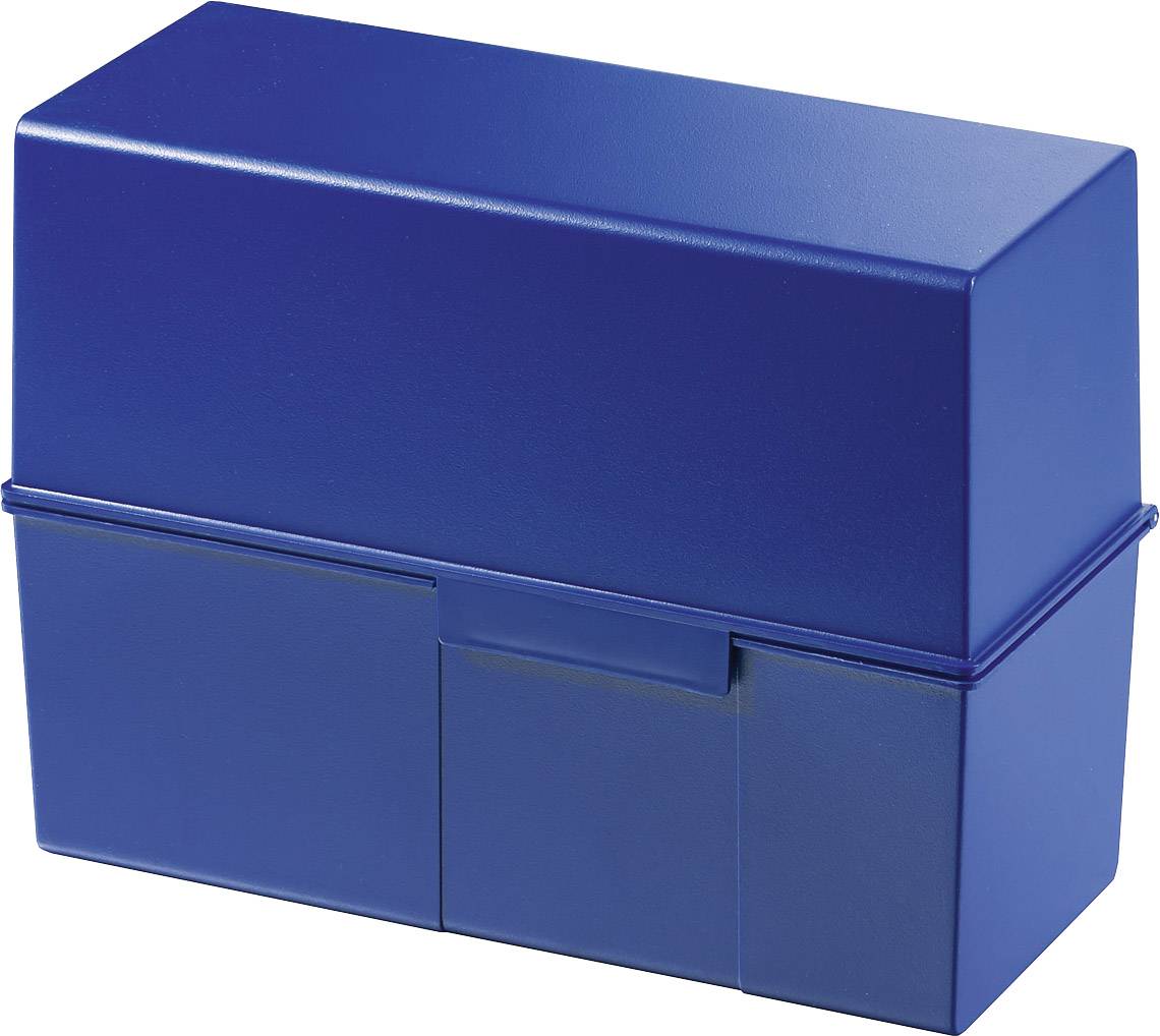 HAN 975-14 975-14 Karteibox Blau max. Anzahl der Karten: 500 Karten DIN A5 quer Deckel als zusätzlicher Trog nutzbar