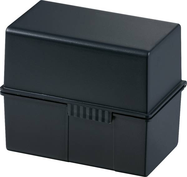 HAN HAN - Kartei - für A6 - Kapazität: 300 Karten 976-13 Karteibox Schwarz max. Anzahl der Karten: 400 Karten DIN A6 quer