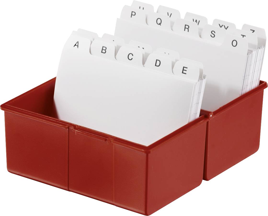 HAN HAN - Kartei - für A6 - Kapazität: 300 Karten 976-17 Karteibox Rot max. Anzahl der Karten: 400 Karten DIN A6 quer-1