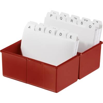 HAN HAN - Kartei - für A6 - Kapazität: 300 Karten 976-17 Karteibox Rot max. Anzahl der Karten: 400 Karten DIN A6 quer-1
