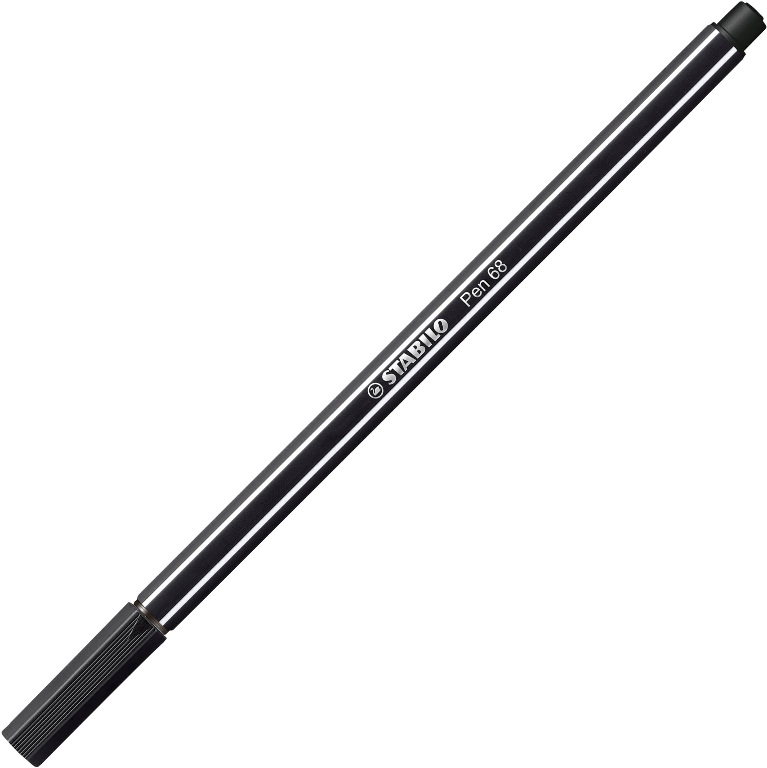 STABILO Fasermaler Pen 68, Strichstärke: 1,0 mm, schwarz geruchsneutrale Tinte auf Wasserbasis, vent