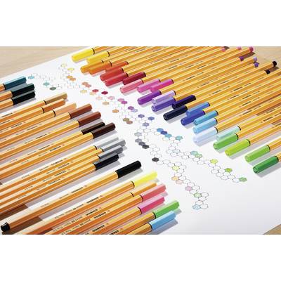 Mehrere farbige Stifte sind auf einer Oberfläche arrangiert, neben einem Diagramm mit molekularen Strukturen in verschiedenen Farben.
