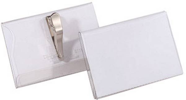 Namensschild 90x54mm Kunststoff tr 25 St./Pack.