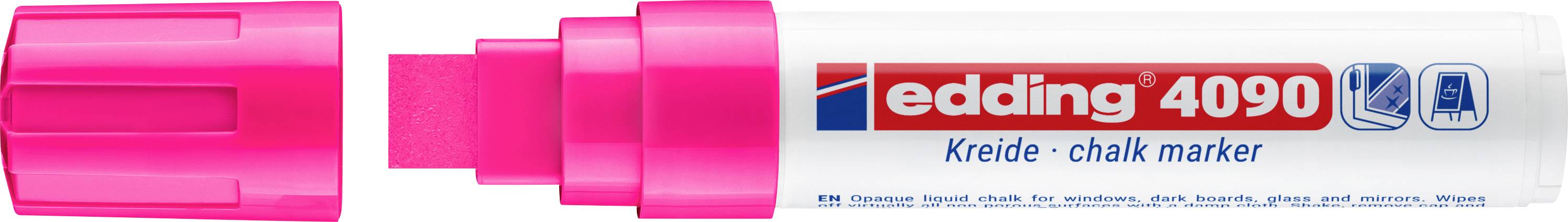 Edding 4090 4-4090069 Kreidemarker Neon-Rosa 4 mm, 15 mm