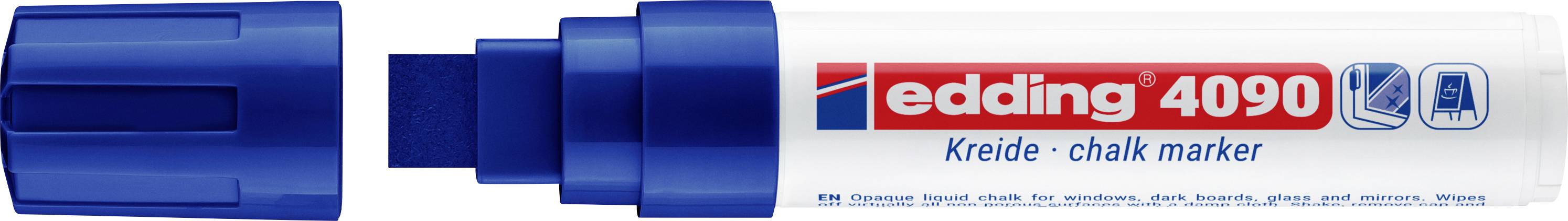 Edding 4090 4-4090003 Kreidemarker Blau 4 mm, 15 mm