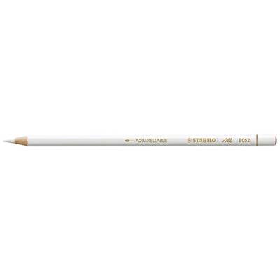 Weißer Bleistift mit der Aufschrift 'AQUARELLE' und 'STAEDTLER 146 003 T', seitlich liegend.
