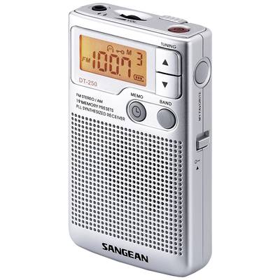 Sangean Pocket 250 Taschenradio UKW, MW    Silber
