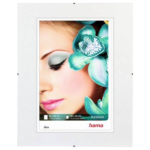 hama 00061600 Rahmenloser Bildhalter Clip-Fix, Polystyrol, 60 x 84 cm