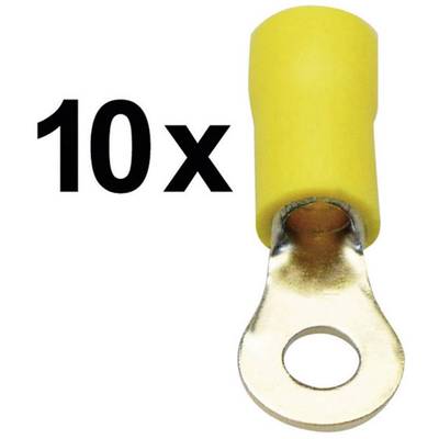Sinuslive RKS-4,0 P10 Ringkabelschuh  Querschnitt (max.)=4 mm²  Teilisoliert Gelb 10 St. 