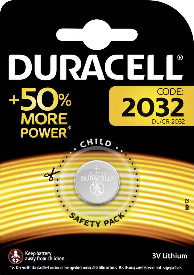 Duracell Knopfzelle CR 2032 3 V 1 St. 220 mAh Lithium Elektro 2032-1