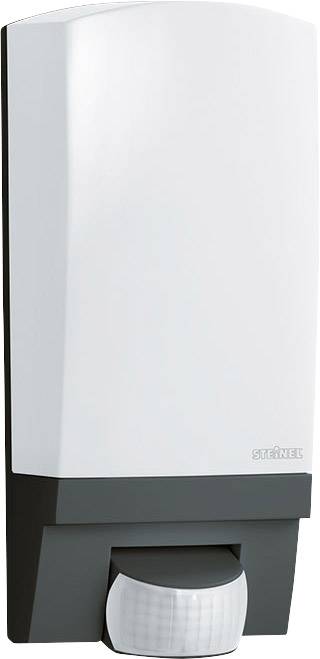 Ein rechteckiger, moderner Bewegungsmelder mit weißer Front und schwarzem unteren Bereich, geeignet für die Wandmontage.