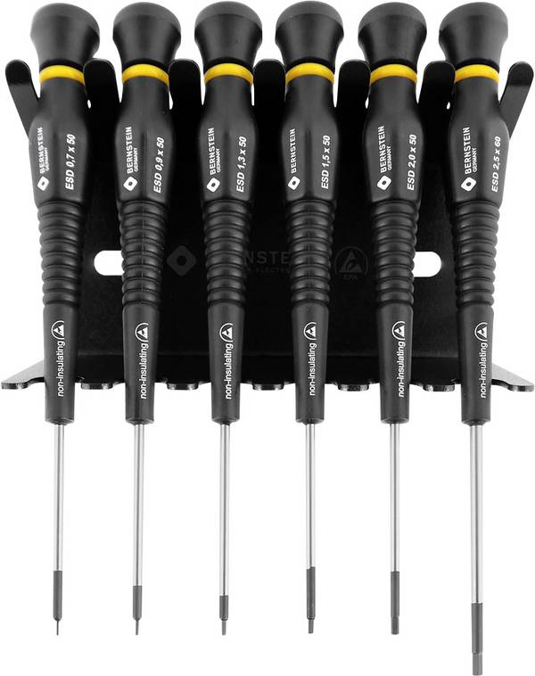 BERNSTEIN Tools for Electronics Bernstein Werkzeugfabrik ESD Schraubendreher-Set 6teilig Innen-Sechskant